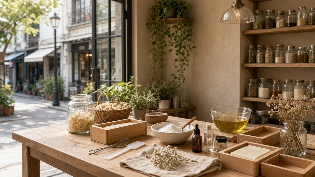 Soap-making craft workshop full-bleed at Wildridge Soap Atelier