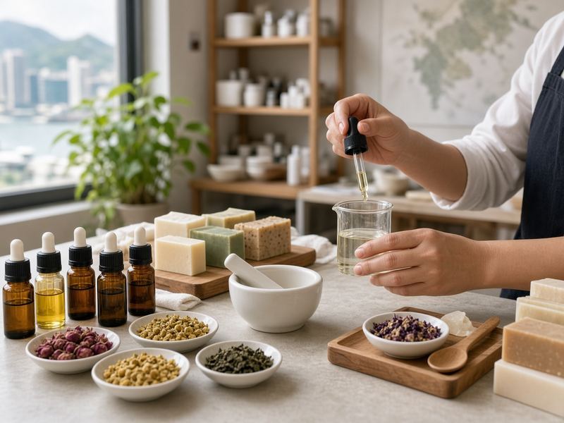 Scent blending at Wildridge Soap Atelier